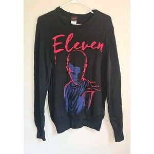 NEW Stranger Things Eleven Sweater Mens MEDIUM Tv Millie Bobbi Brown
